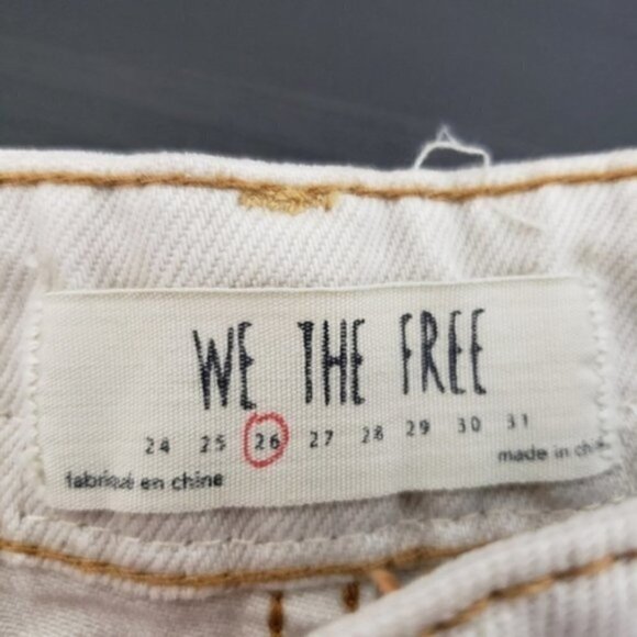 ☀ We The Free Borderline Cutoff Denim Shorts Sz 26 - Picture 4 of 8